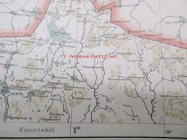 Suomen yleiskartta 1: 400 000, Lehti A3, 1946, mm. Utsjoki