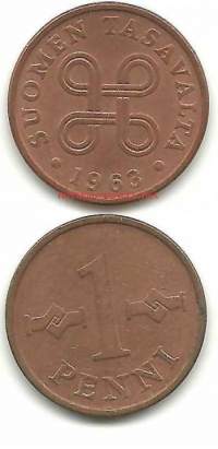 1 penni  1963