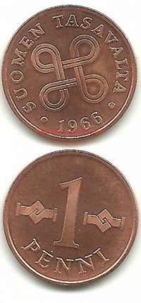 1 penni  1966