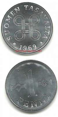 1 penni  1969 Al