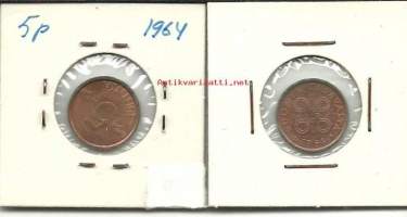 5 penniä  1963