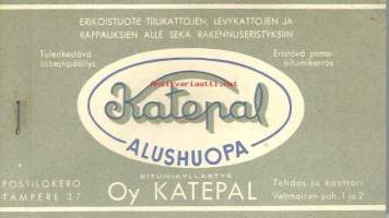 Katepal Oy - mainos / näyte -   alushuopa