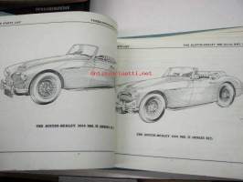 Austin Healey 3000, BN7, BT7, BJ7 Service parts list 4th edition -varaosaluettelo