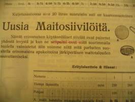 Maidonkuljetusastiat Reform Agros myyntiesite v. 1910