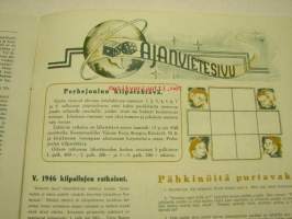 Perhejoulu 1947 -joululehti, kansikuvitus Martta Wendelin, kirjoittajina mm.  Armas J. Pulla, Oiva Hurme (muu kuvitus + sarjakuva), Arvi Kivimaa, Auni Nuolivaara,