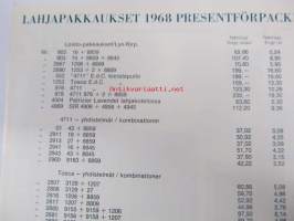 Lahjapakkaukset hinnasto Oy Bacher Ab, 4711, Tosca, Sir