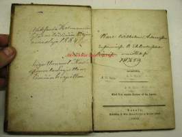 Psaltari (psalttari) Suomeksi 1844 &quot;Karl Wilhelm Adamsson Ensimmäisen Ehtoolliselle käymisen muistoksi 2.6.1859&quot;