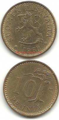 10 penniä  1968