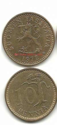 10 penniä  1972