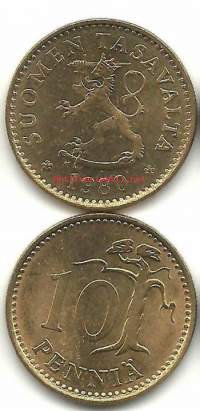 10 penniä  1980
