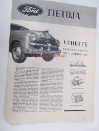 Ford-tietoja 1949 (henkilö- ja kuorma-autot) -myyntiesite