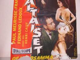 Väkivaltaiset - De våldsamma -elokuvajuliste, Paul Meurisse, Francoise Fabian, Henri Calef
