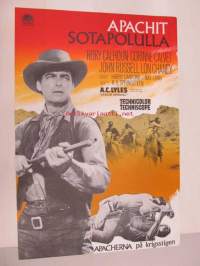 Apachit sotapolulla - Apacherna på krigsstigen -elokuvajuliste, Rory Calhoun, Corinne Calvet, R.G. Springsteen