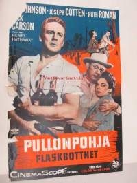 Pullonpohja - Flaskbottnet -elokuvajuliste, Van Johnson, Joseph Cotten, Ruth Roman, Henry Hathaway