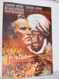 Khartum -elokuvajuliste, Charlton Heston, Richard Johnson, Ralph Richardson, Laurence Olivier