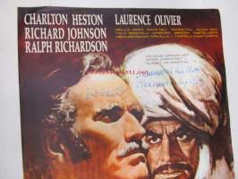 Khartum -elokuvajuliste, Charlton Heston, Richard Johnson, Ralph Richardson, Laurence Olivier