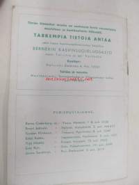 Sören Berner &amp; Co osakeyhtiön kasvinsuojeluaineiden ja tuhoeläinmyrkkyjen Yleishinnasto 1954