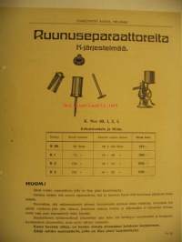 Ruunuseparaattori Agros -esite v. 1910