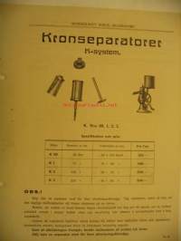 Ruunuseparaattori Agros -esite v. 1910