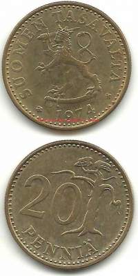 20 penniä  1974