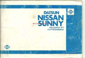 Datsun Nissan Sunny , mallisarja B11 , käyttöohjekirja
