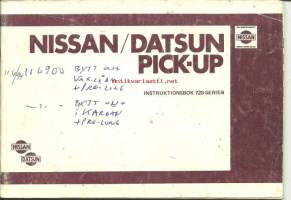 Nissan / Datsun Pick-Up , Instruktionsbok 720-serien
