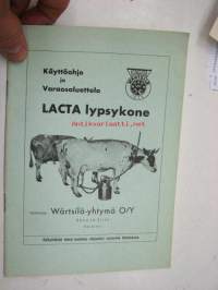 Wärtsilä Lacta lypsykone -käyttöohjekirja ja varaosaluettelo