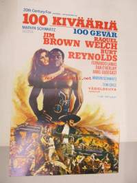 100 kivääriä - 100 gevär -elokuvajuliste, Jim Brown, Raquel Welch, Burt Reynolds, Tom Gries