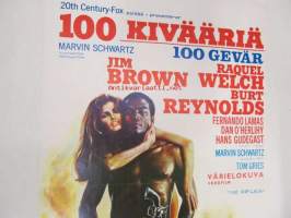 100 kivääriä - 100 gevär -elokuvajuliste, Jim Brown, Raquel Welch, Burt Reynolds, Tom Gries