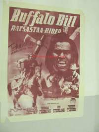 Buffalo Bill ratsastaa - Buffalo Bill rider -elokuvajuliste, Charlton Heston, Rhonda Fleming, Jan Sterling, Jerry Hopper