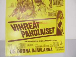 Vihreät paholaiset - De gröna djävlarna -elokuvajuliste, Anthony Quinn, Alain Delon, George Segal, Michele Morgan, Mark Robson