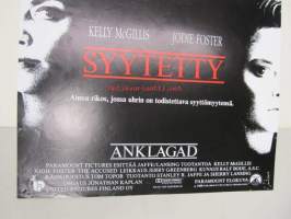 Syytetty - Anklagad -elokuvajuliste, Kelly McGillis, Jodie Foster