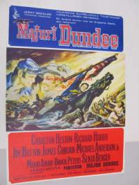 Majuri Dundee - Major Dundee -elokuvajuliste, Charlton Heston, Richard Harris, Jim Hutton, Sam Peckinpah