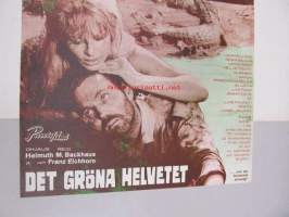 Vihreä helvetti - Det gröna helvetet -elokuvajuliste, Barbara Rütting, Harald Leipnitz, Helmuth M. Backhaus
