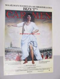 Carmen -elokuvajuliste, Julia Migenes-Johnson, Ruggero Raimondi, Placido Domingo, Francesco Rosi