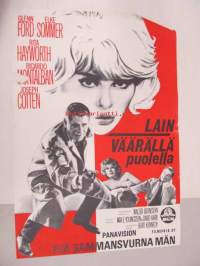 Lain väärällä puolella - Två sammansvurna män -elokuvajuliste, Glenn Ford, Elke Sommer, Burt Kennedy