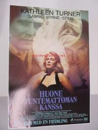 Huone tuntemattoman kanssa - Ett rum med en främling -elokuvajuliste, Kathleen Turner, Gabriel Byrne, Sting, Peter Del Monte