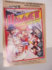 Hammett - tehtävä Chinatownissa - Hammett - uppdrag i Chinatown -elokuvajuliste, Frederic Forrest, Peter Boyle, Marilu Henner, Francis Coppola, Wim Wenders