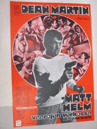 Matt Helm - vaarojen verkossa - Matt Helm - i farornas nät -elokuvajuliste, Dean Martin, Senta Berger, Henry Levin