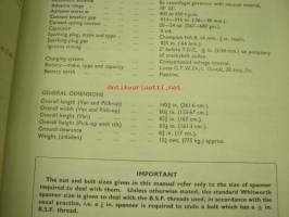 The Morris Quarter-ton van workshop manual -korjaamokirja englanniksi