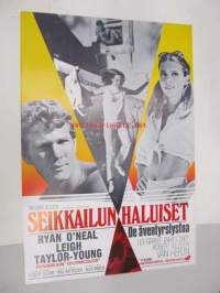 Seikkailunhaluiset - De äventyrslystna -elokuvajuliste, Ryan O&#039;Neal, Leigh Taylor-Young, Alex March