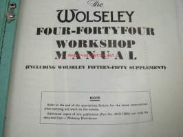 Wolseley Four-Fortyfour Workshop Manual -korjaamokirja