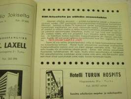 Turun Riento koripallo mestaruussarja 1967 -käsiohjelma