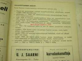 Turun Riento koripallo mestaruussarja 1964 -käsiohjelma