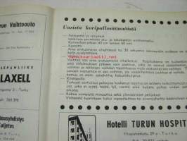 Turun Riento koripallo mestaruussarja 1970 -käsiohjelma