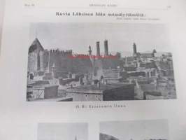 Helsingin Kaiku 1916 nr 14, J.Ruokokosken näyttely Strinbergin salongissa, Tsehovin Kirsikkapuisto Kansallisteatterissa, kuvia Tymskistä