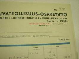 Kuvateollisuus Oy, Helsinki, 8.12.1942 -asiakirja