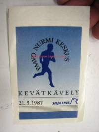 Paavo Nurmi kevätkävely 1987 / Silja Line -tarra