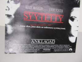 Syytetty - Anklagad -elokuvajuliste, Kelly McGillis, Jodie Foster