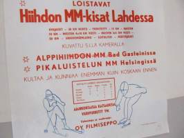 Hiihdon MM-kisat Lahdessa, Alppihiihdon MM Bad Gasteinissa, Pikaluistelun MM Helsingissä -elokuvajuliste